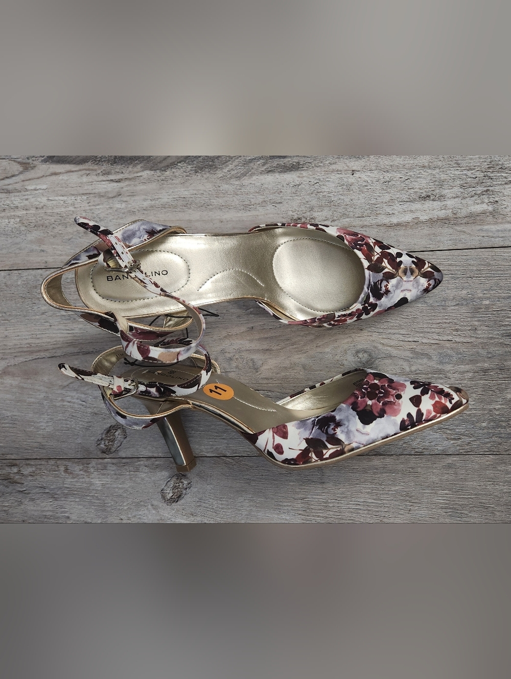 Bandolino Fradella Flower's Open Back Heels Size 11M For Women
